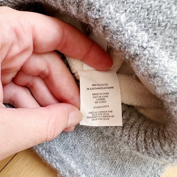 Deux Par Deux Knit Balaclava in Heather Grey - Picture 5 of 6